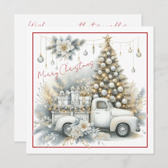 Winter Wonderland Truck Holiday Card (Vorne/Hinten)