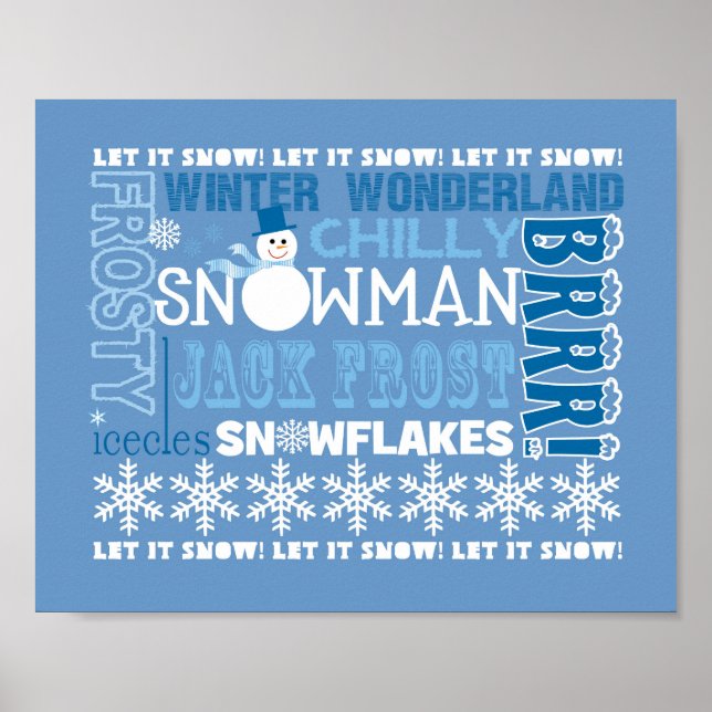 Winter Wonderland U-Bahn Art Poster (Vorne)