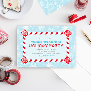 Winter Wonderland Urlaubsparty-Einladung Einladung