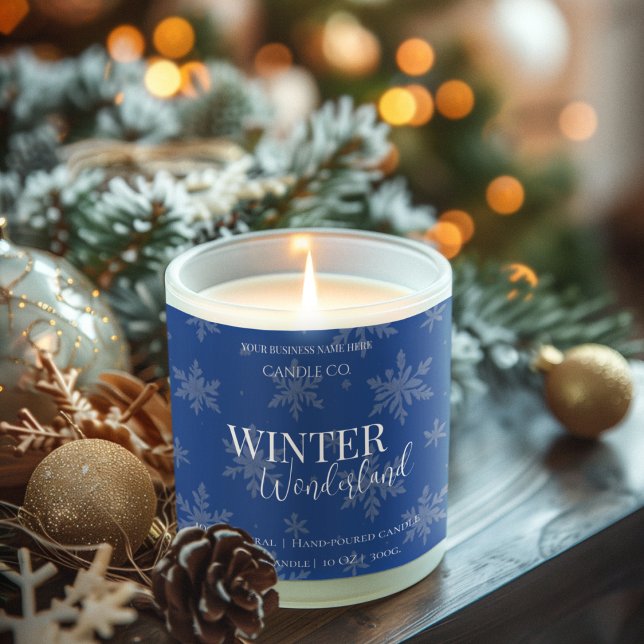 Winter Wonderland Vanilla & Pine | candle labels Quadratischer Aufkleber (Von Creator hochgeladen)