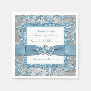 Winter Wonderland, Verbundenes Herz Papier Napkins Serviette