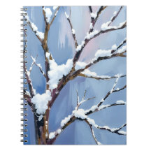 Winter Wonderland Verschneite Baumzweige Gemalt
