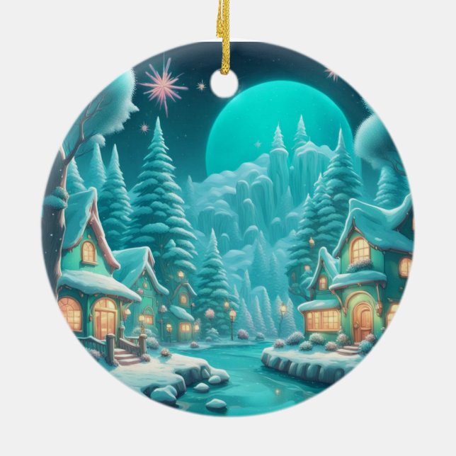 Winter Wonderland Village Ornament (Hinten)