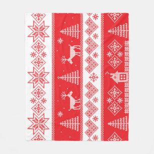 Winter Wonderland: Vintages Nahtloses Design. Fleecedecke