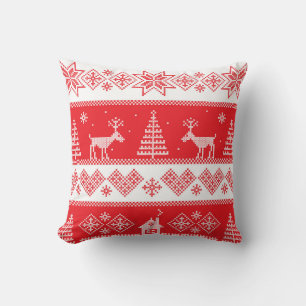 Winter Wonderland: Vintages Nahtloses Design. Kissen