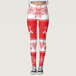 Winter Wonderland: Vintages Nahtloses Design. Leggings