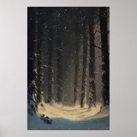 Winter Wonderland Wald Wandkunst Schneelandschaft