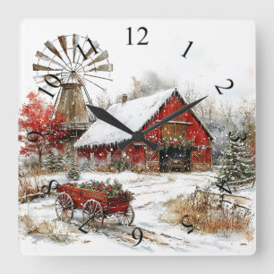 Winter Wonderland Wanduhr