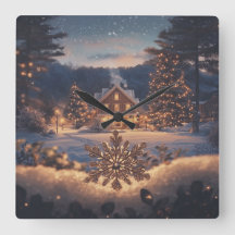 Winter Wonderland Wanduhr