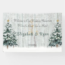 Winter Wonderland Wedding Birch Trees Pine Trees