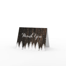 Winter Wonderland Wedding Danke Karte