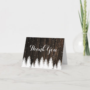 Winter Wonderland Wedding Danke Karte