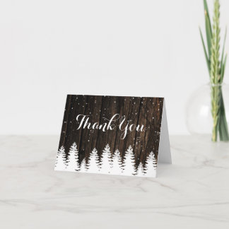 Winter Wonderland Wedding Danke Karte