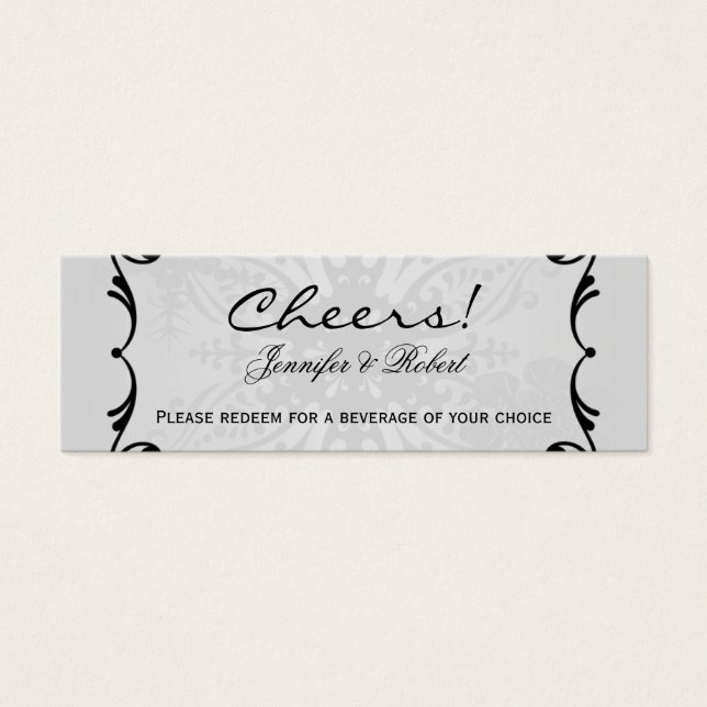 Winter Wonderland Wedding Drinks Tickets (Vorderseite)