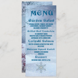 Winter Wonderland Wedding Menu Einladung