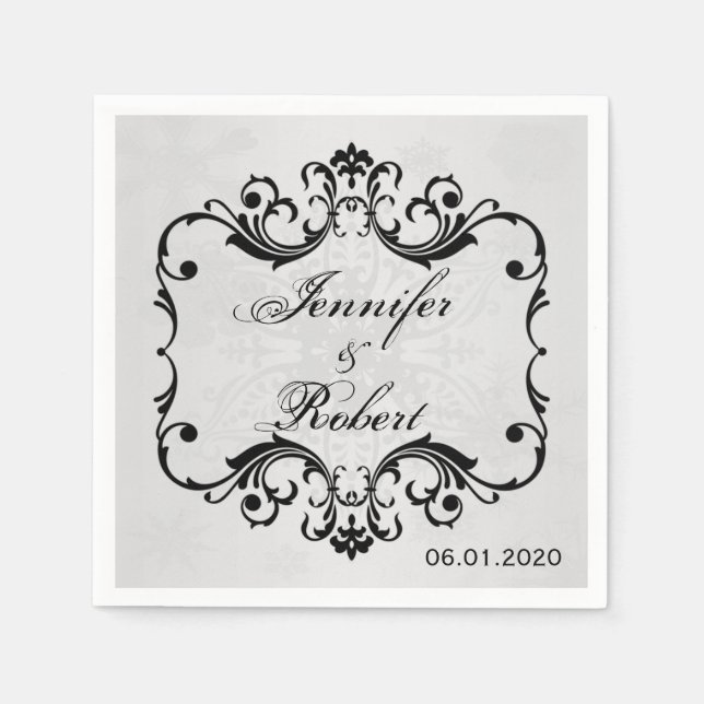 Winter Wonderland Wedding Napkin Serviette (Vorderseite)