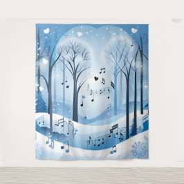 Winter Wonderland Weddrop Wandteppich