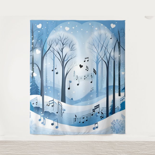 Winter Wonderland Weddrop Wandteppich (Vorderseite)