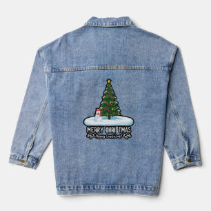"Winter Wonderland: Weihnachtsbäume, Snowmen & Rei Jeansjacke