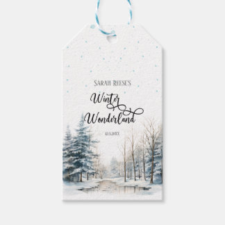 Winter Wonderland Weihnachtsdusche Geschenkanhänger