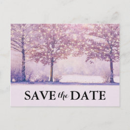 Winter Wonderland Weihnachtsfeiertag Save the Date Ankündigungspostkarte