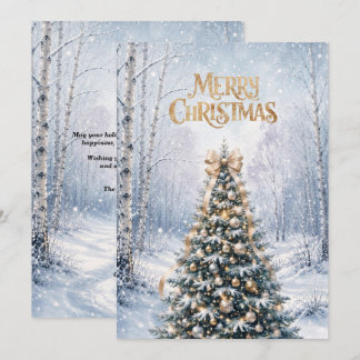 Winter Wonderland Weihnachtskarte Einladung