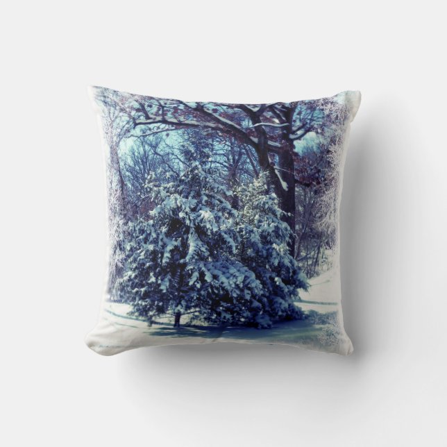 Winter Wonderland Weihnachtskissen Kissen (Vorderseite)