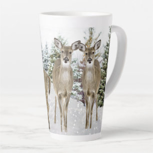 Winter Wonderland Weißwedelhirsch Weihnachten  Milchtasse
