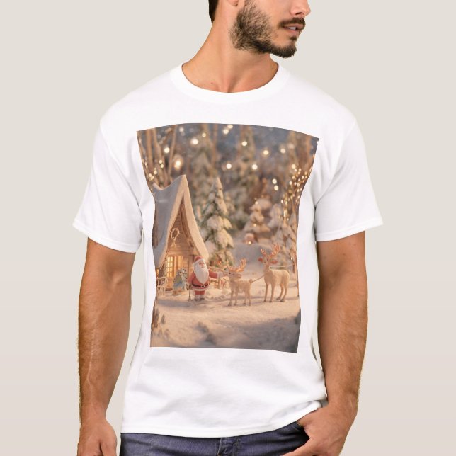 Winter Wonderland with Santa T-Shirt (Vorderseite)
