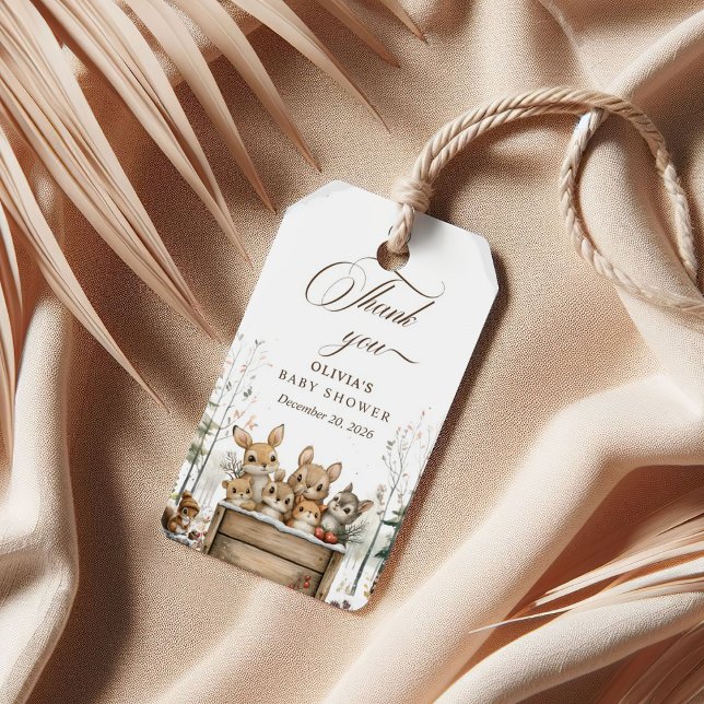 Winter Wonderland Woodland Animals Kinderdusche Geschenkanhänger (Von Creator hochgeladen)