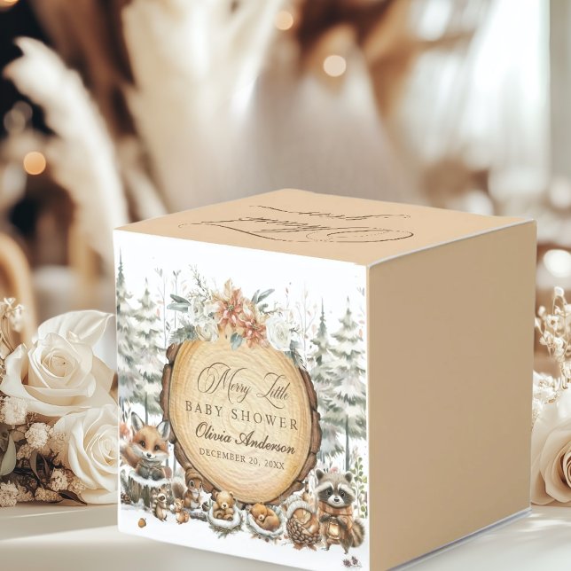 Winter Wonderland Woodland Animals Kinderdusche Geschenkschachtel (Von Creator hochgeladen)