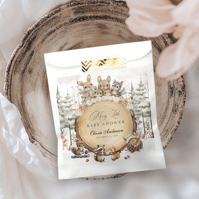 Winter Wonderland Woodland Animals Kinderdusche Geschenktütchen (Von Creator hochgeladen)