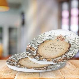 Winter Wonderland Woodland Animals Kinderdusche Pappteller