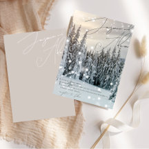 Winter Wonderland Woodland Schnee-Script-Hochzeit