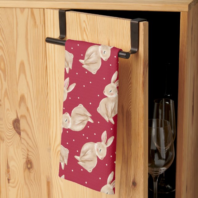 Winter Wonderland Woodland Tiere Weihnachten Geschirrtuch (Drittel gefaltet)