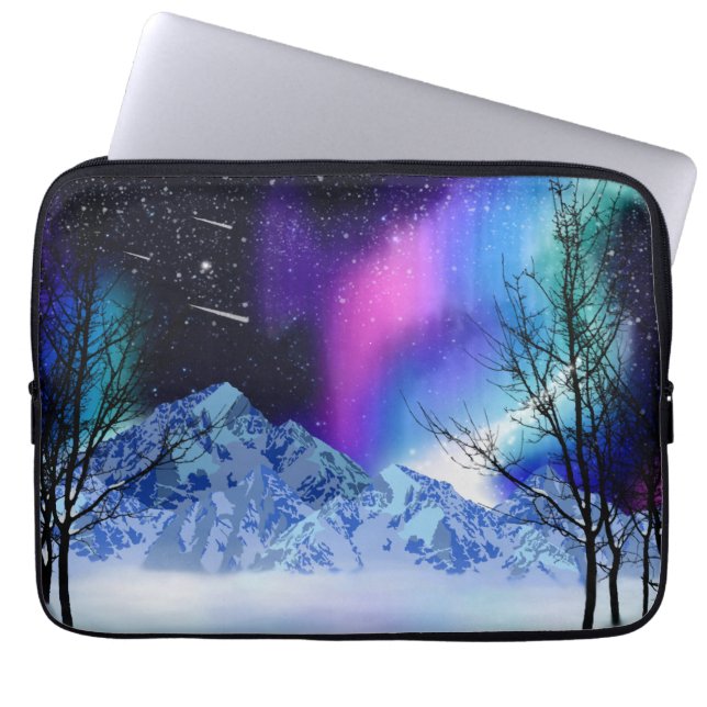 Winter Wonderlights Laptopschutzhülle (Vorderseite)