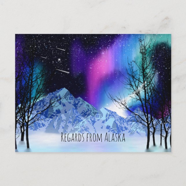 Winter Wonderlights Postkarte (Vorderseite)