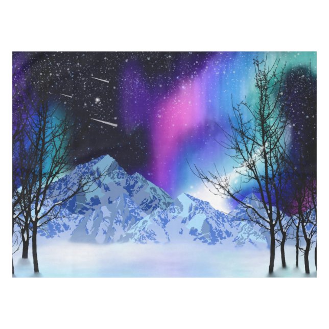 Winter Wonderlights Tablecloth Tischdecke (Vorderseite (Horizontal))