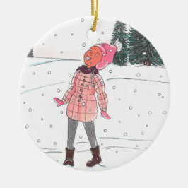 Winter-Wonne Keramik Ornament