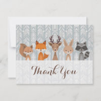 Winter Woodland Animal Danke Karte