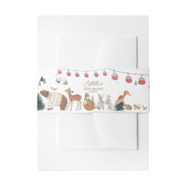 Winter Woodland Animals Forest Baby Shower Einladungsbanderole