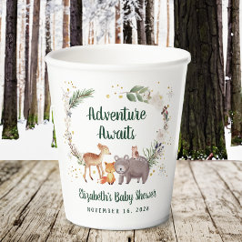 Winter Woodland Animals Kinderdusche Pappbecher