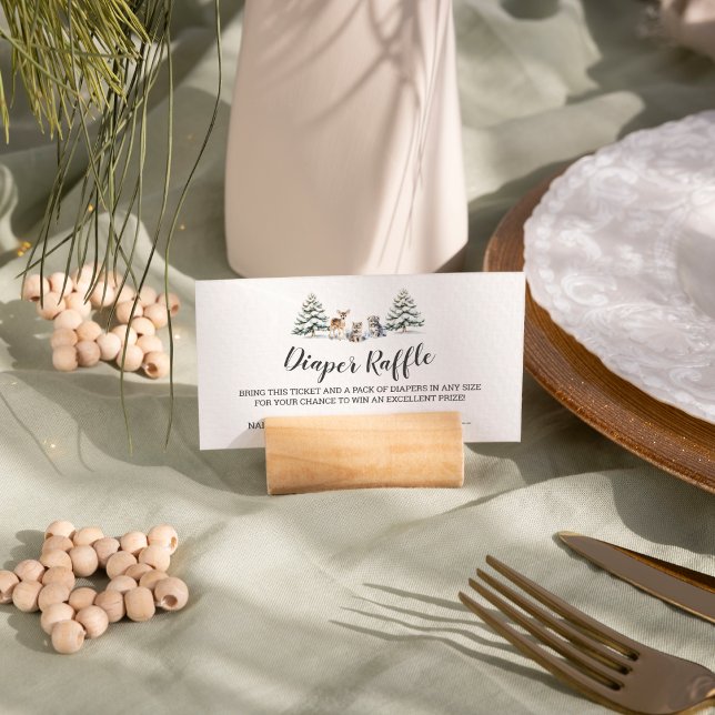 Winter Woodland Animals Kinderdusche Windelwanne R Begleitkarte (Von Creator hochgeladen)