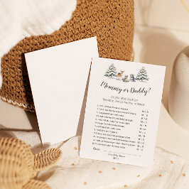 Winter Woodland Animals Shower Mommy oder Daddy Ga Flyer