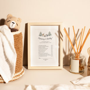 Winter Woodland Animals Shower Mummy oder Daddy Flyer