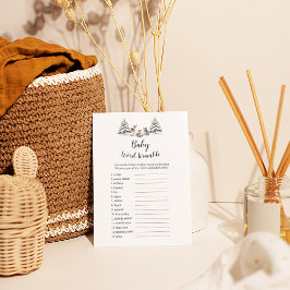 Winter Woodland Animals UK Baby Word Scramble Flyer