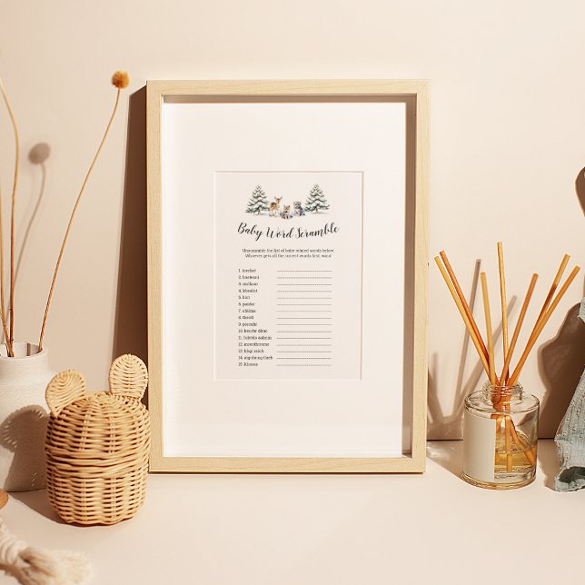 Winter Woodland Animes "Baby Word Scramble" Spiel Flyer (Von Creator hochgeladen)