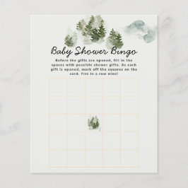 Winter Woodland Baby Dusche Bingo Spiel