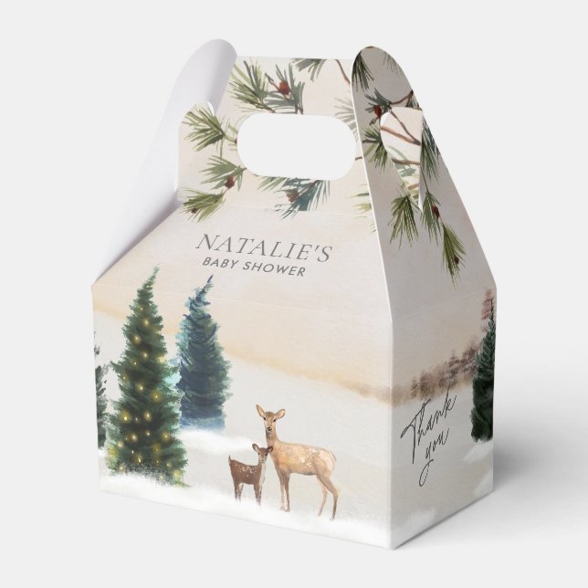 Winter Woodland Baby Showbox Geschenkschachtel (Vorderseite)