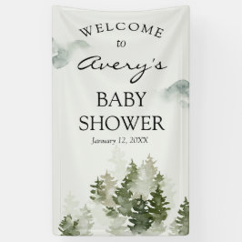 Winter Woodland Begrüßungszeichen Banner